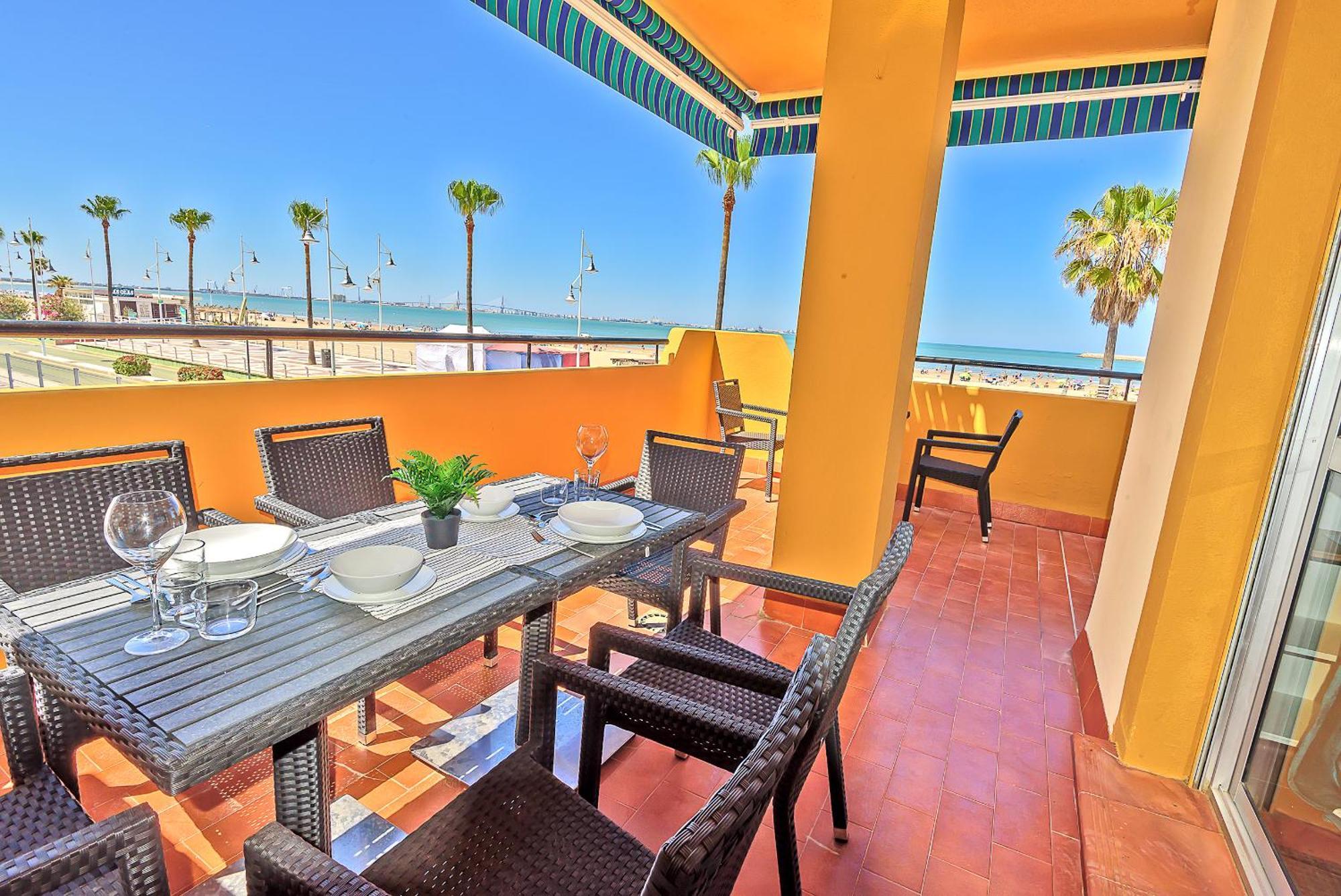 Beachfront Duplex 1ª Linea & Terraces Oceanfront El Puerto de Santa María Esterno foto